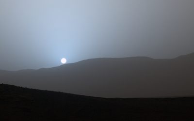 Puesta de sol en Marte
