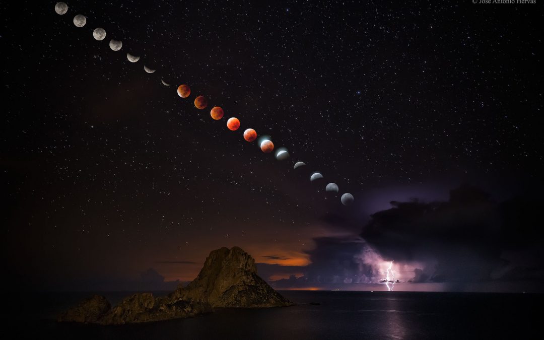 Imagen del eclipse de superluna